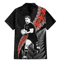 New Zealand Maori Rugby Player Family Matching Mermaid Dress and Hawaiian Shirt Maori and Silver Fern Half Style LT03 - Polynesian Pride