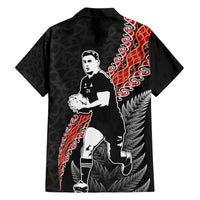 New Zealand Maori Rugby Player Hawaiian Shirt Maori and Silver Fern Half Style LT03 - Polynesian Pride