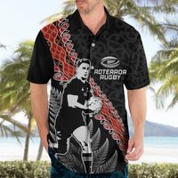 New Zealand Maori Rugby Player Hawaiian Shirt Maori and Silver Fern Half Style LT03 - Polynesian Pride