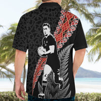 New Zealand Maori Rugby Player Hawaiian Shirt Maori and Silver Fern Half Style LT03 - Polynesian Pride