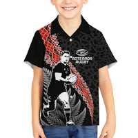 New Zealand Maori Rugby Player Hawaiian Shirt Maori and Silver Fern Half Style LT03 - Polynesian Pride