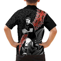 New Zealand Maori Rugby Player Hawaiian Shirt Maori and Silver Fern Half Style LT03 - Polynesian Pride