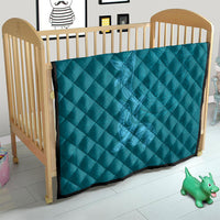 Hawaiian Monk Seal and Whale Quilt Kakau Tribal Pattern Teal Color