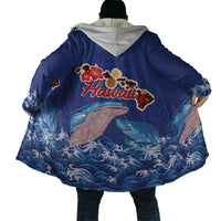Hawaiian Sea Animals Cloak Whales Shark and Turtle Guardians with Tribal Pattern