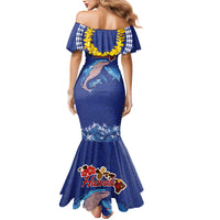 Hawaiian Sea Animals Mermaid Dress Whales Shark and Turtle Guardians with Tribal Pattern