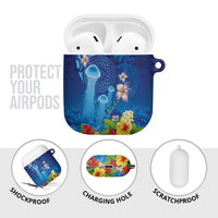Fiji Jellyfish AirPods Case Tapa Patterns and Hibiscus Sea Vibe