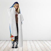 Fiji Jellyfish Hooded Blanket Tapa Patterns and Hibiscus Sea Vibe