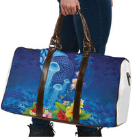 Fiji Jellyfish Travel Bag Tapa Patterns and Hibiscus Sea Vibe