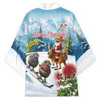 New Zealand and Australia Merry Christmas Kimono Kiwi Birds Skiing and Koala Santa Riding Kangaroo