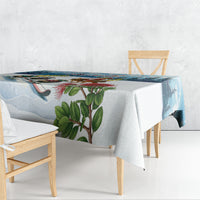 New Zealand and Australia Merry Christmas Tablecloth Kiwi Birds Skiing and Koala Santa Riding Kangaroo