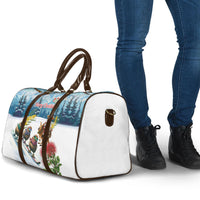 New Zealand and Australia Merry Christmas Travel Bag Kiwi Birds Skiing and Koala Santa Riding Kangaroo LT03 - Polynesian Pride