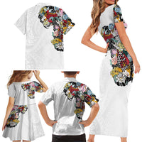 Hawaiian and Japanese Together Family Matching Short Sleeve Bodycon Dress and Hawaiian Shirt Colorful Traditional Japanese Tattoo and Kakau Pattern White Color LT03 - Polynesian Pride