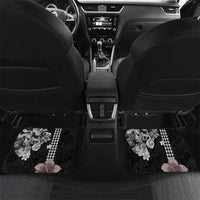 Hawaiian and Japanese Together Car Mats Japanese Culture and Turtle Kakau Tattoo Black Color LT03 Set 2pcs - Back Black - Polynesian Pride
