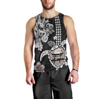 Hawaiian and Japanese Together Men Tank Top Japanese Culture and Turtle Kakau Tattoo Black Color LT03 - Polynesian Pride