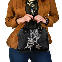 Hawaiian and Japanese Together Shoulder Handbag Japanese Culture and Turtle Kakau Tattoo Black Color LT03 - Polynesian Pride