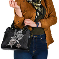 Hawaiian and Japanese Together Shoulder Handbag Japanese Culture and Turtle Kakau Tattoo Black Color LT03 - Polynesian Pride