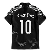 New Zealand Rugby Custom Family Matching Mermaid Dress and Hawaiian Shirt Aotearoa Armour Blacks Silver Ferns LT03 - Polynesian Pride