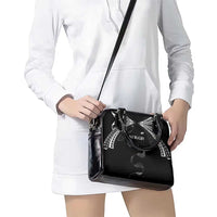 New Zealand Rugby Shoulder Handbag Aotearoa Armour Blacks Silver Ferns - Polynesian Pride