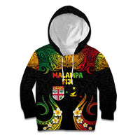 Personalised Malampa Fiji Day Kid Hoodie Polynesian Tattoo and Plumeria Reggae Color LT03 Hoodie Reggae - Polynesian Pride