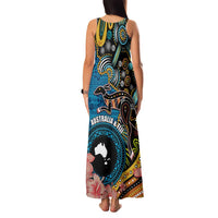 Fiji and Australia Kangaroos Family Matching Tank Maxi Dress and Hawaiian Shirt Indigenous Aboriginal and Fijian Masi Tribal Tattoo LT03 - Polynesian Pride
