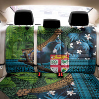 Fiji and New Zealand Tui Bird Back Car Seat Cover Koru Fern Leafs and Palm Tree With Plumeria LT03 - Polynesian Pride