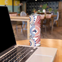 Tongan and Australian Culture Together Skinny Tumbler Ngatu Art Tribal Aboriginal Tattoo Pattern LT03 - Polynesian Pride