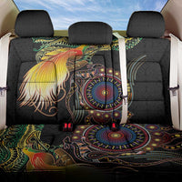 Papua New Guinea and Australia Together Back Car Seat Cover Bird of Paradise and Kangaroo Melanesian Aboriginal Motifs LT03 One Size Black - Polynesian Pride