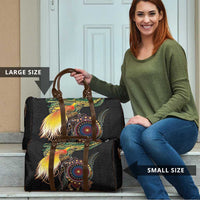 Papua New Guinea and Australia Together Travel Bag Bird of Paradise and Kangaroo Melanesian Aboriginal Motifs LT03 - Polynesian Pride