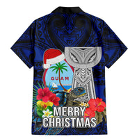 Guam Christmas Family Matching Mermaid Dress and Hawaiian Shirt Santa Gift Latte Stone and Sea Turle Mix Hibiscus Chamorro Blue Style LT03