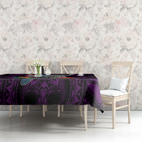 Guam Christmas Tablecloth Santa Gift Latte Stone and Sea Turle Mix Hibiscus Chamorro Pink Style LT03