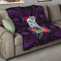 Custom Guam Christmas Quilt Santa Gift Latte Stone and Sea Turle Mix Hibiscus Chamorro Pink Style LT03