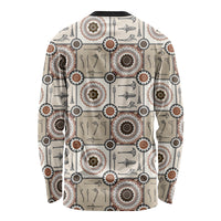 Tukenny Pattern Fijian War Clubs Long Sleeve Shirt LT03 - Polynesian Pride