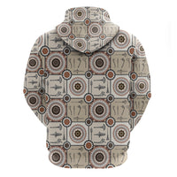 Tukenny Pattern Fijian War Clubs Zip Hoodie LT03 - Polynesian Pride