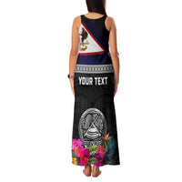 Personalized American Samoa Flag Day Family Matching Tank Maxi Dress and Hawaiian Shirt Tanoa and Fue mix Hibiscus Flower Polynesian Pattern LT03 - Polynesian Pride