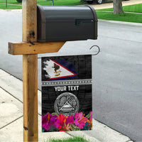 Personalized American Samoa Flag Day Garden Flag Tanoa and Fue mix Hibiscus Flower Polynesian Pattern