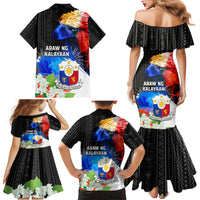 Philippines Independence Day Family Matching Mermaid Dress and Hawaiian Shirt Philippines Eagle and Sampaguita Jasmine Yakan Tribal LT03 - Polynesian Pride