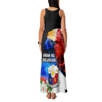 Philippines Independence Day Family Matching Tank Maxi Dress and Hawaiian Shirt Philippines Eagle and Sampaguita Jasmine Yakan Tribal LT03 - Polynesian Pride