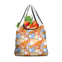 Hawaiian and Japanese Culture Together Grocery Bag Palaka Japanese Art and Tropical Motif Tribal Patchwork LT03 1-pack One Size Multicolor - Polynesian Pride