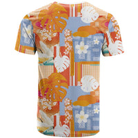 Hawaiian and Japanese Culture Together T Shirt Palaka Japanese Art and Tropical Motif Tribal Patchwork LT03 - Polynesian Pride