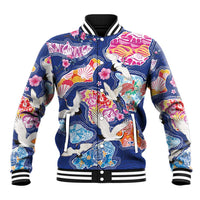 Hawaiian and Japanese Culture Together Baseball Jacket Hawaiian Archipelago Shape Sea Animals