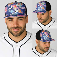 Hawaiian and Japanese Culture Together Baseball Net Cap Hawaiian Archipelago Shape Sea Animals