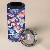 Hawaiian and Japanese Culture Together 4 in 1 Can Cooler Tumbler Hawaiian Archipelago Shape Sea Animals LT03 - Polynesian Pride