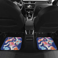 Hawaiian and Japanese Culture Together Car Mats Hawaiian Archipelago Shape Sea Animals