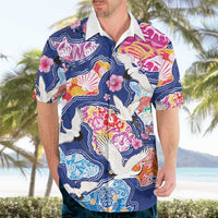 Hawaiian and Japanese Culture Together Hawaiian Shirt Hawaiian Archipelago Shape Sea Animals