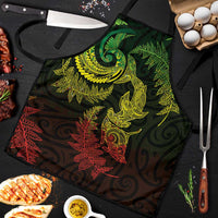 New Zealand Sea Animals with Maori Tribal Tattoo Apron Shark Manta Ray with Silver Fern Reggae LT03 Reggae - Polynesian Pride