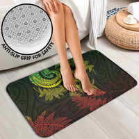New Zealand Sea Animals with Maori Tribal Tattoo Bathroom Set Shark Manta Ray with Silver Fern Reggae LT03 - Polynesian Pride