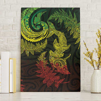 New Zealand Sea Animals with Maori Tribal Tattoo Canvas Wall Art Shark Manta Ray with Silver Fern Reggae LT03 Without Frame Reggae - Polynesian Pride