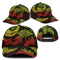 New Zealand Sea Animals with Maori Tribal Tattoo Classic Cap Shark Manta Ray with Silver Fern Reggae LT03 - Polynesian Pride