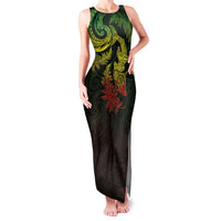 New Zealand Sea Animals with Maori Tribal Tattoo Family Matching Tank Maxi Dress and Hawaiian Shirt Shark Manta Ray with Silver Fern Reggae LT03 Mom's Dress Reggae - Polynesian Pride