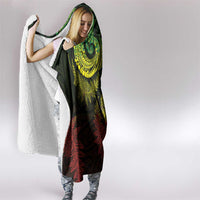 New Zealand Sea Animals with Maori Tribal Tattoo Hooded Blanket Shark Manta Ray with Silver Fern Reggae LT03 - Polynesian Pride